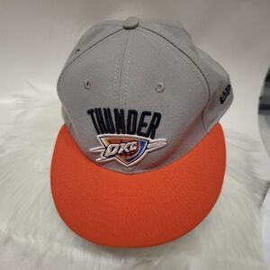 New Era 59Fifty Oklahoma City Thunder OKC Gray/Orange‎ Fitted Hat/Cap Size 7 1/8